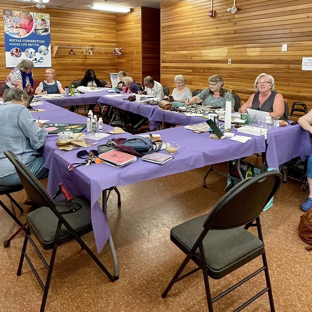 Seniors doing group activity